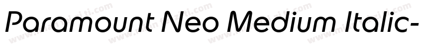 Paramount Neo Medium Italic字体转换